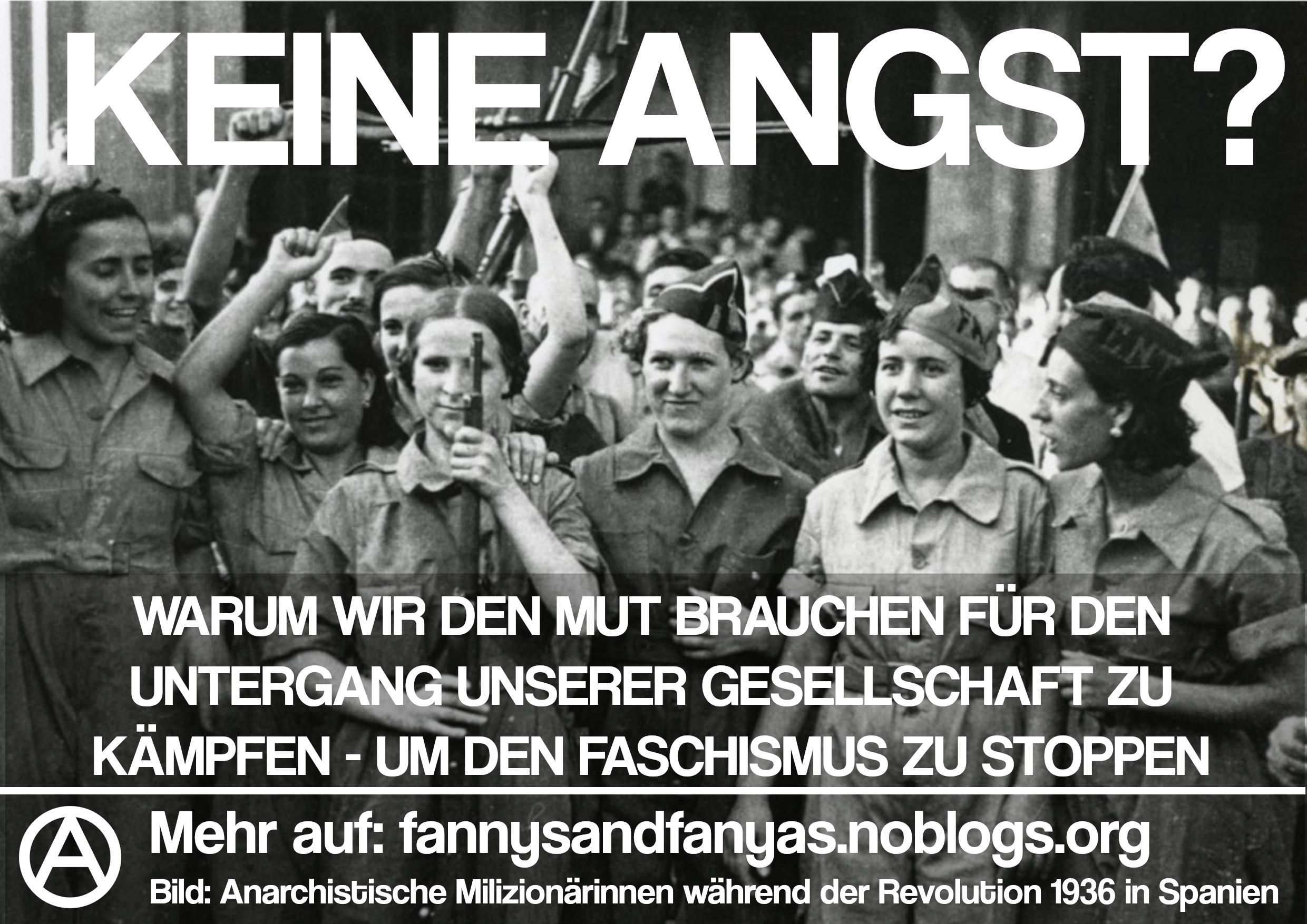 KEINE ANGST? – WARUM WIR DEN MUT BRAUCHEN FÜR DEN UNTERGANG UNSERER GESELLSCHAFT ZU KÄMPFEN – UM DEN FASCHISMUS ZU STOPPEN